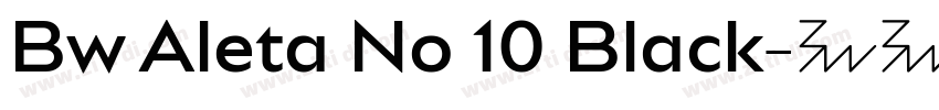 Bw Aleta No 10 Black字体转换